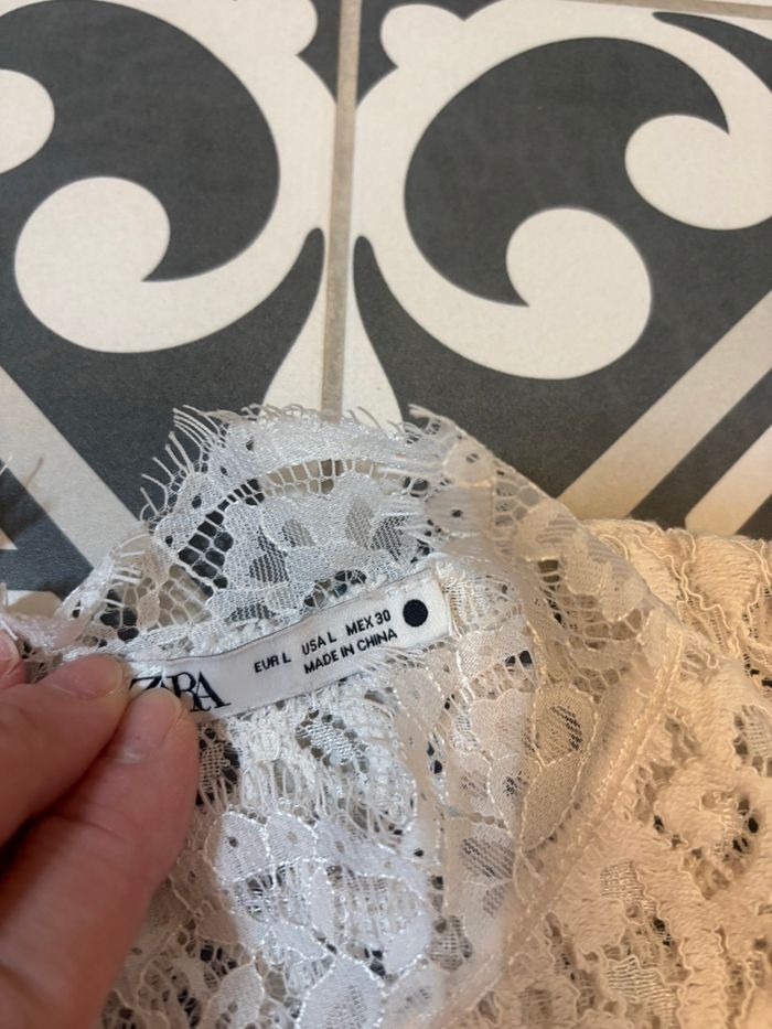 Blouse en dentelle Zara - photo numéro 4