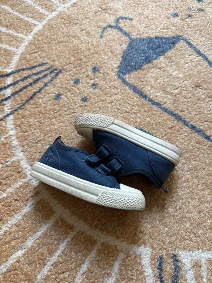 Chaussure à scratch bleu marine - photo numéro 5