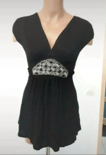 Tunique tee shirt noir comme neuf T1 34/36
