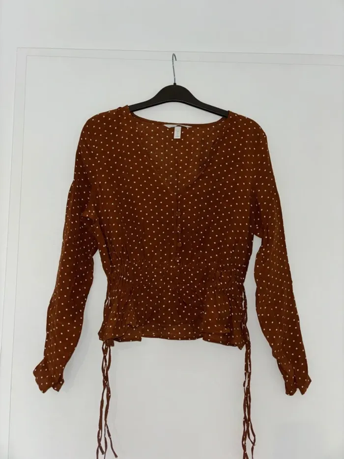 Blouse taille 34 à pois H&M