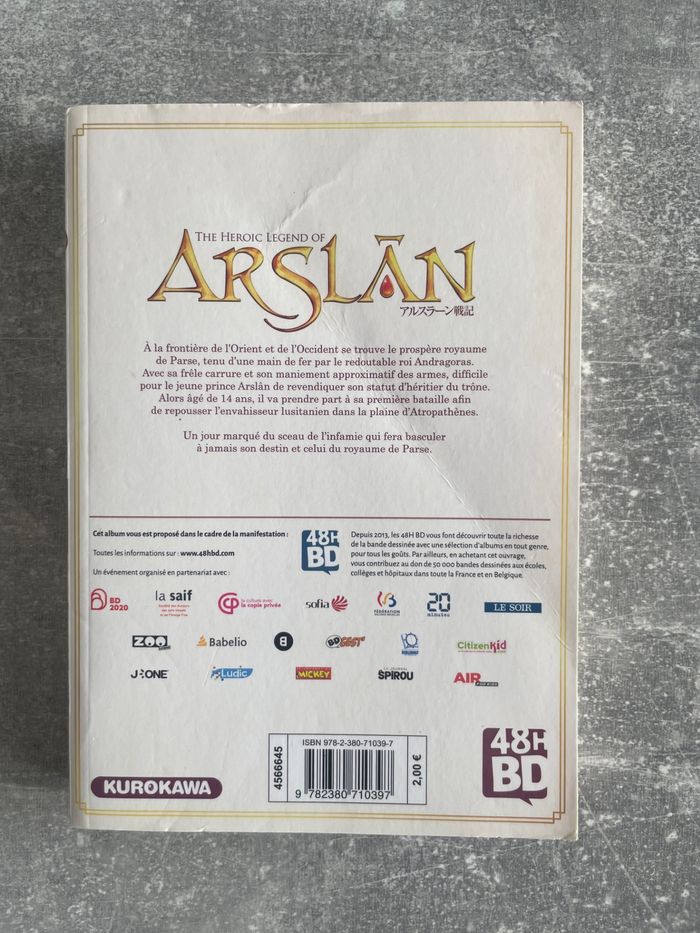 Manga Arslan Tome 1 en version française. - photo numéro 2