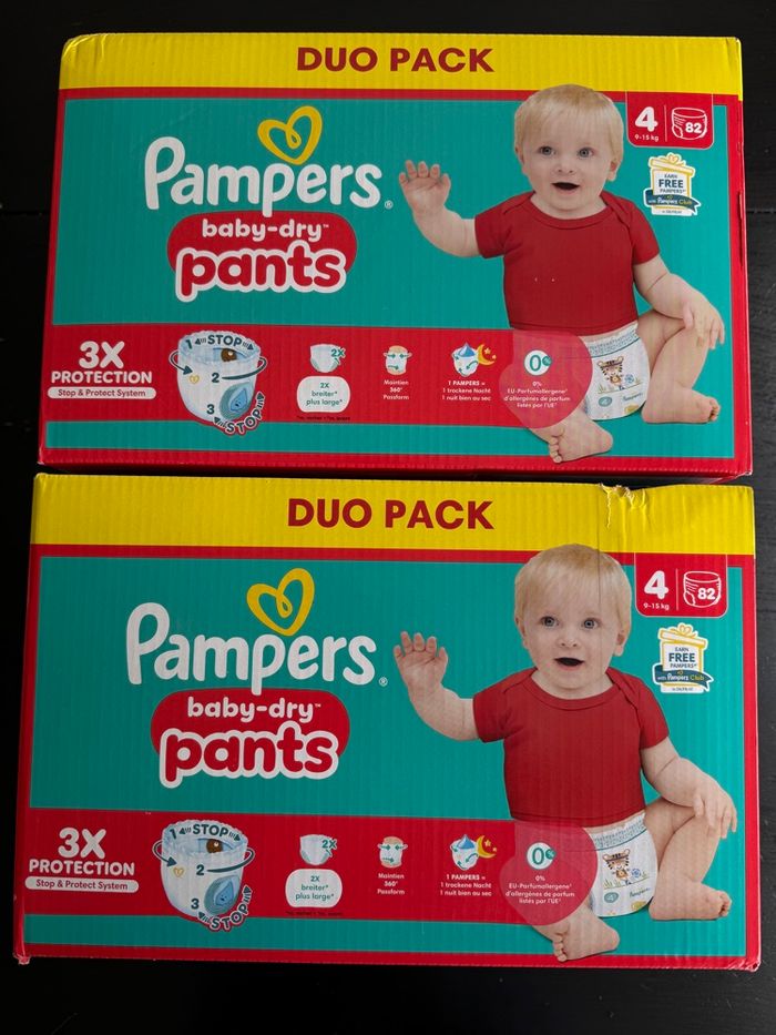 164 couches Pampers pants taille 4