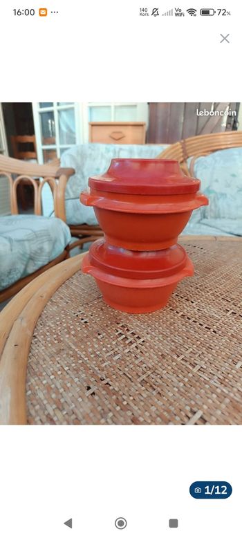 Bols x2 Tupperware vintage