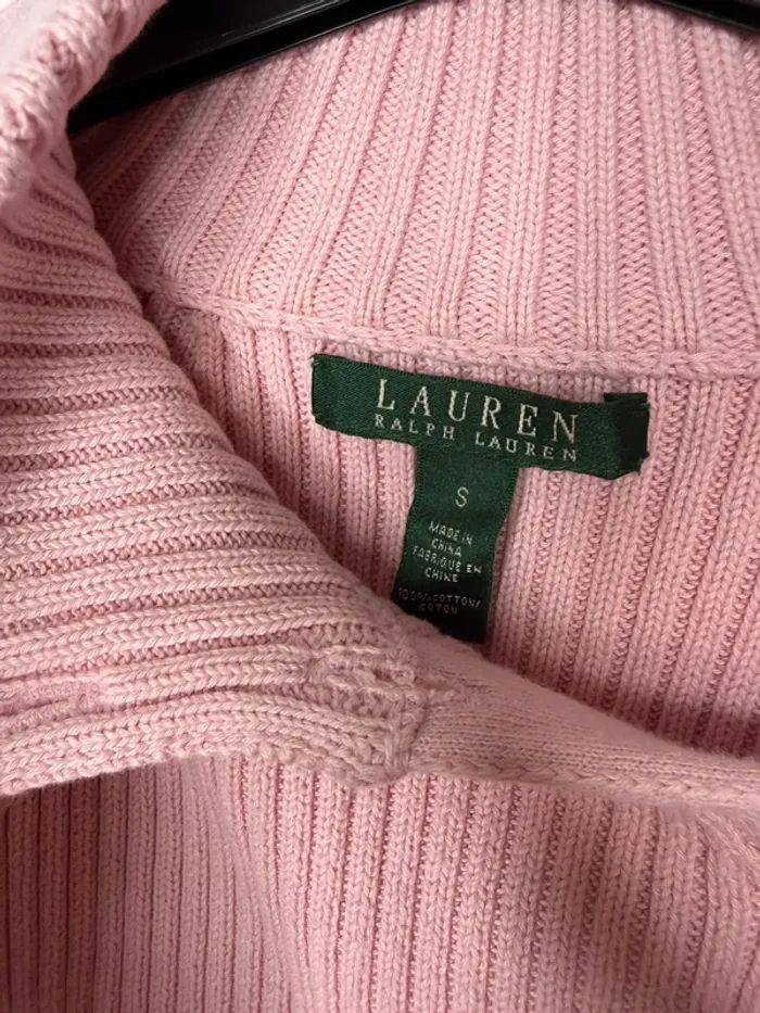 🌸 pull Torsadée Lauren / Ralph Lauren- Rose / T-S 🌸 - photo numéro 5