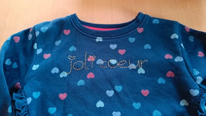 Pull col rond motif coeur - photo numéro 2