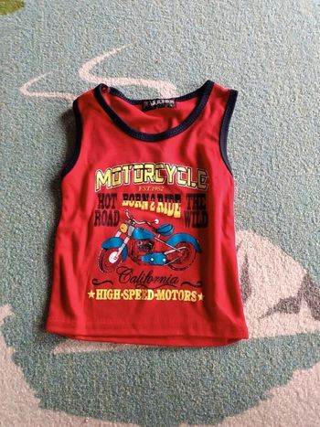 Débardeur chemisette t-shirt sans manches 2ans