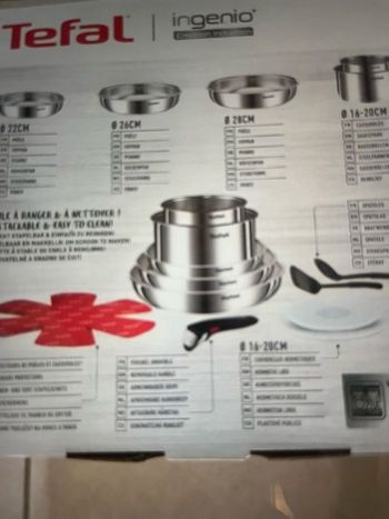 Neuf Tefal 13 pièces batterie de cuisine complète poêle et casseroles 