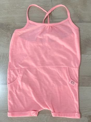 Combishort mango 9/12 mois croisée dans le dos rose