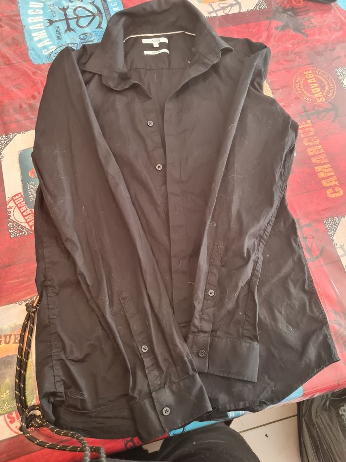Vend chemise noire Jules très bon était taille S - photo numéro 3