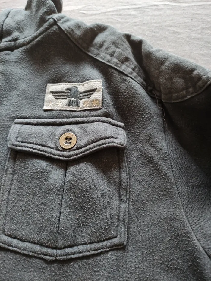 Veste zippée noire aigle - photo numéro 2