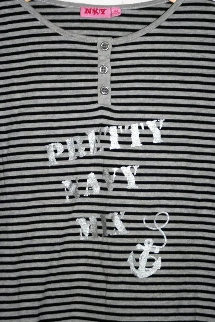 Tee-shirt rayé NKY de chez Kiabi, taille 12 ans - photo numéro 2