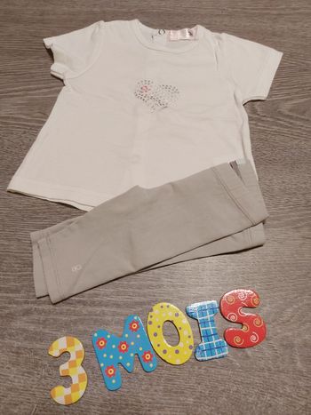 Ensemble t-shirt legging - 3 mois