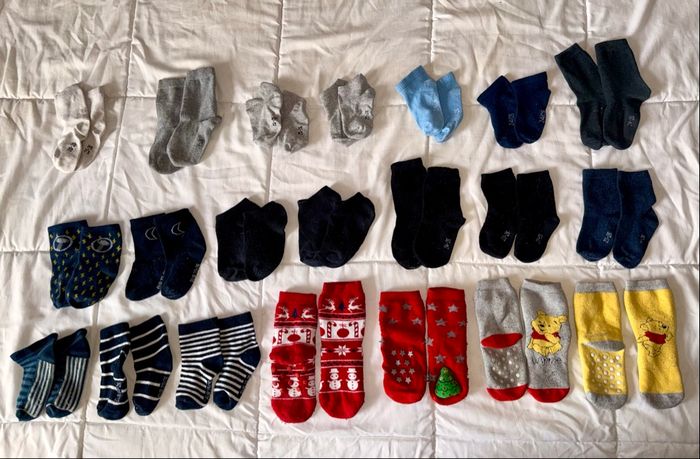 Lot paires de chaussettes 23/26 et 24/26
