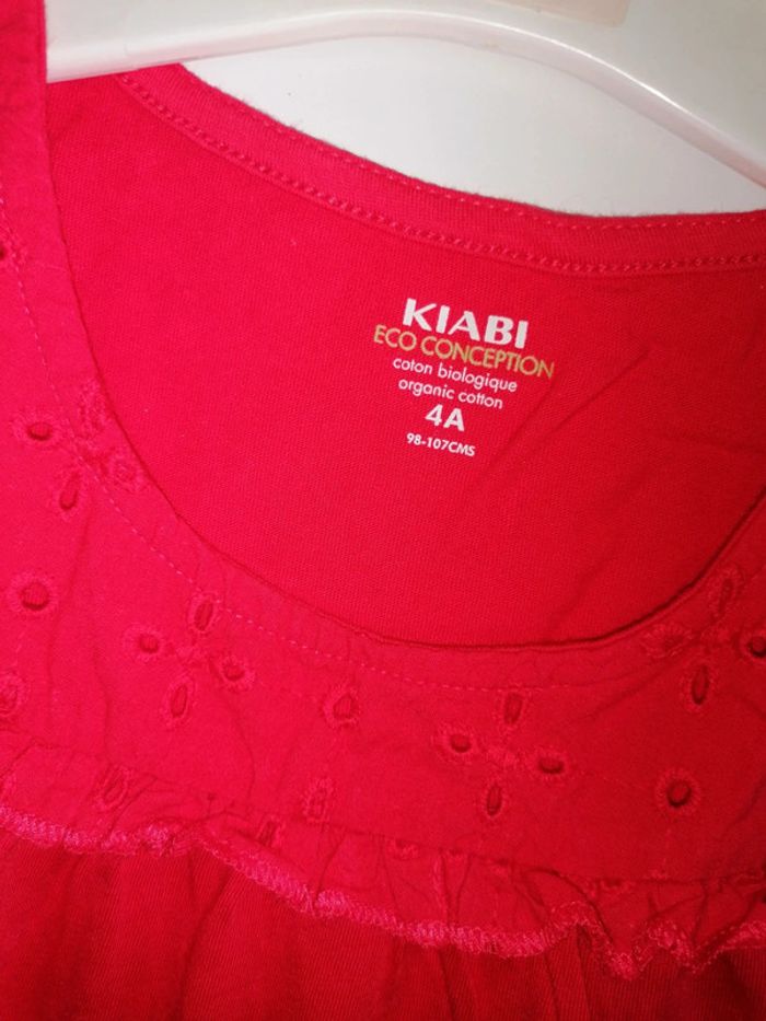 Tee-shirt rouge orangé 4ans 98.107cm - photo numéro 2