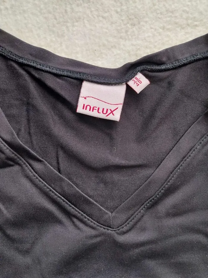 Haut noir tissu maillot bain T38 - photo numéro 3