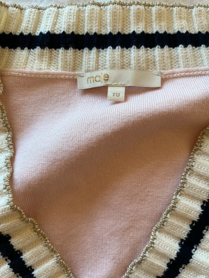 Pull/gilet sans manches Maje en taille unique - photo numéro 3
