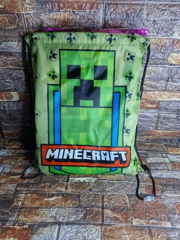 Sac de sport Minecraft Creeper vert – sac à cordons enfant gamer