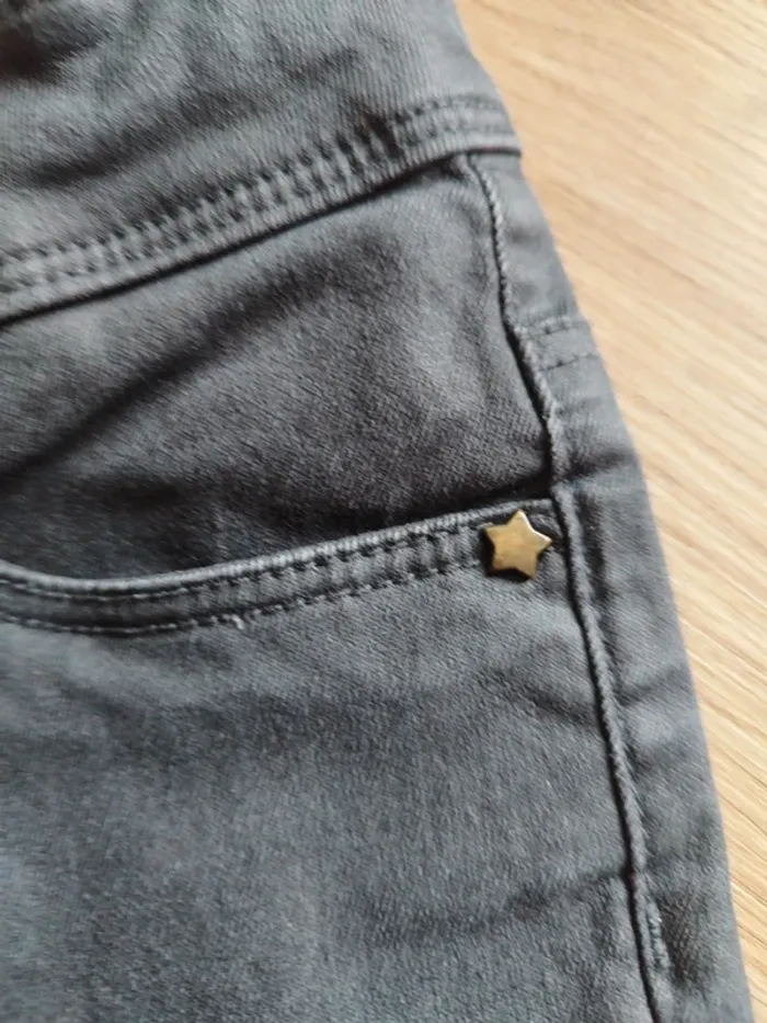 Jean skinny matière enduit - photo numéro 4