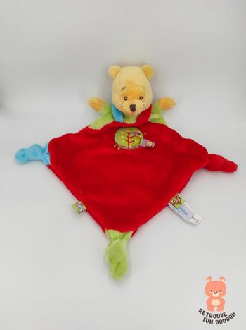 Doudou Plat rouge Winnie l'ourson Nicotoy