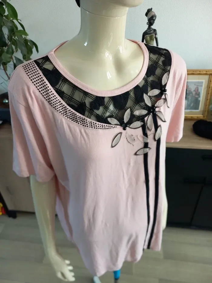 Tee-shirt femme rose 46/48 - photo numéro 2