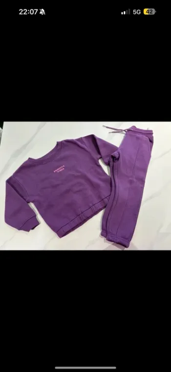 Ensemble training pull + bas molletonné mauve 98/104 cm Zeeman