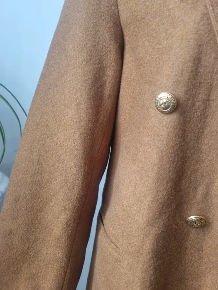 Veste blazer marron en cachemire et laine vintage - photo numéro 14