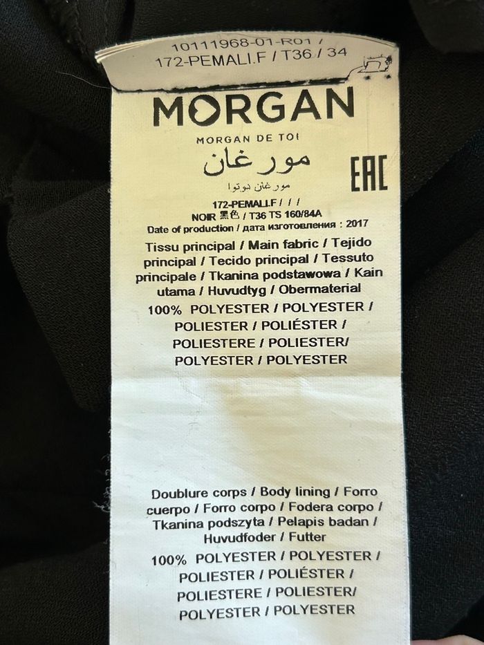 Combinaison noire à manches longues Morgan taille 36 jamais portée - photo numéro 10