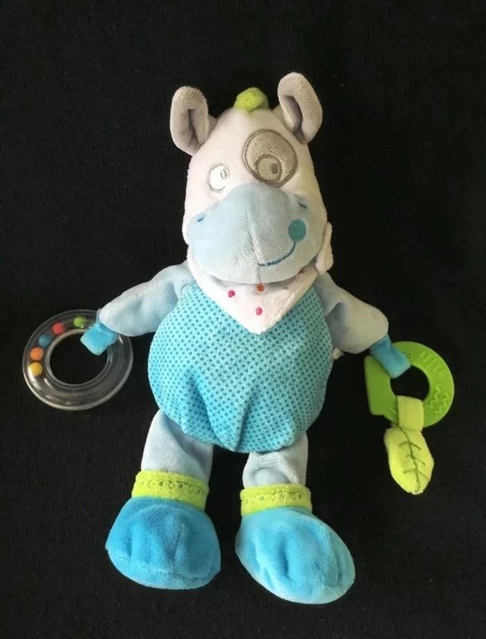 PELUCHE ACTIVITES CHEVAL BLEU - MOTS D'ENFANTS