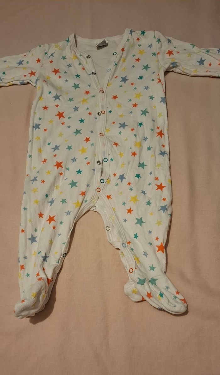 Pyjama bébé à étoiles multicolores 12M - photo numéro 3