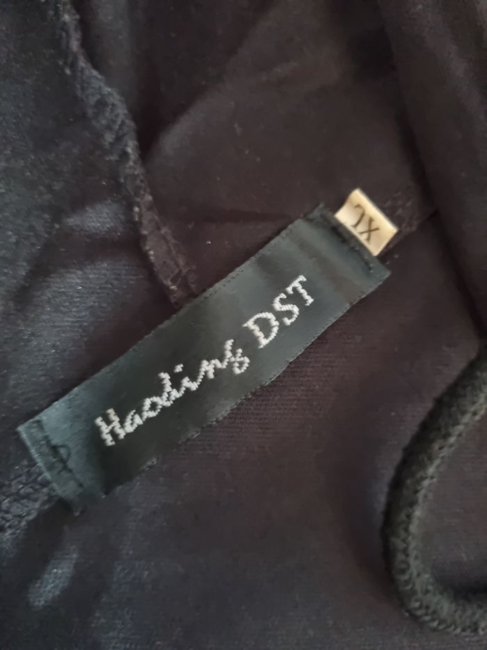 Cardigan noir à capuche taille unique mixte - photo numéro 2