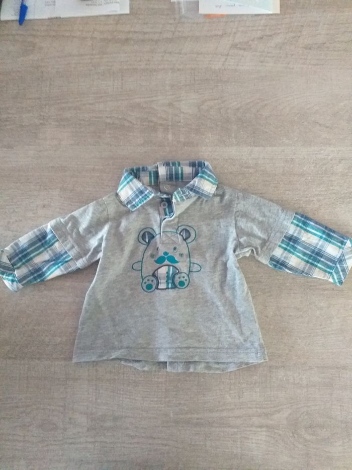 T-shirt manches longues Kimbaloo garçon 3 mois