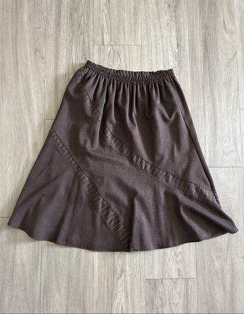 Jupe trapèze marron Vintage T44 XXL
