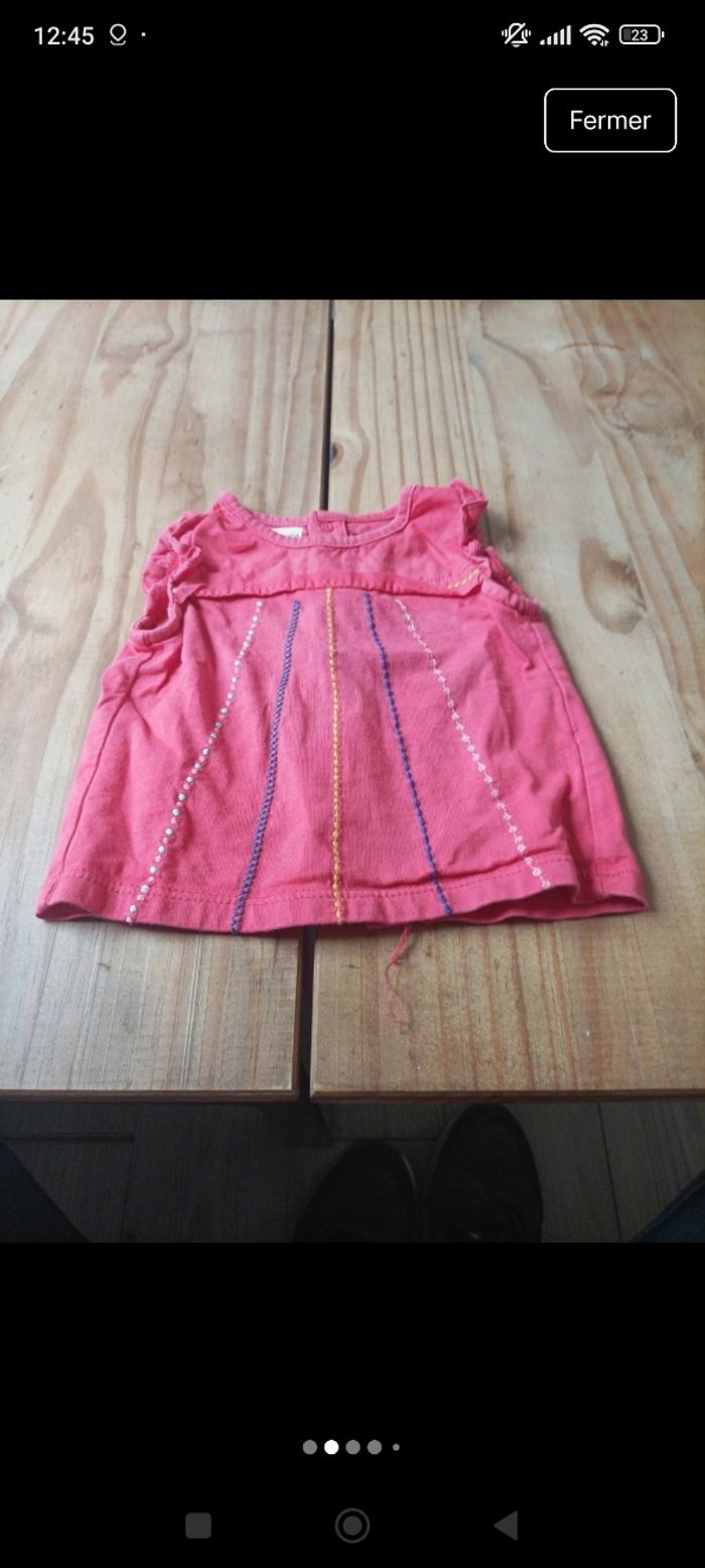 Lot tee shirt bébé fille taille 3 mois - photo numéro 2