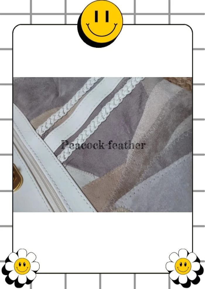 Sac à main cuir patchwork avec porte monnaie - photo numéro 12