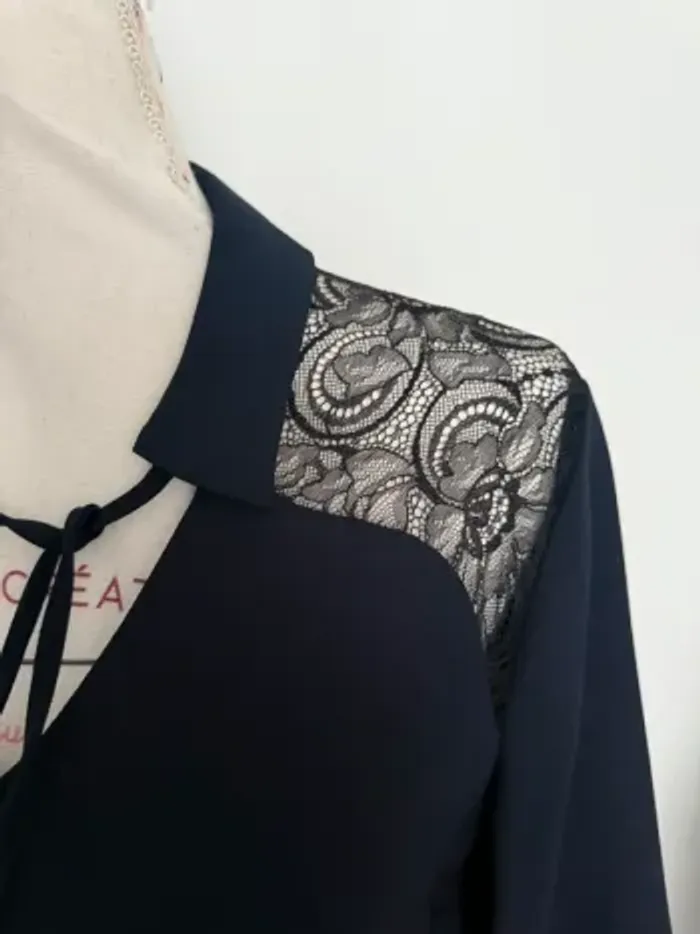 Robe bleu marine Automne/Hiver Zapa taille M 38 - photo numéro 4