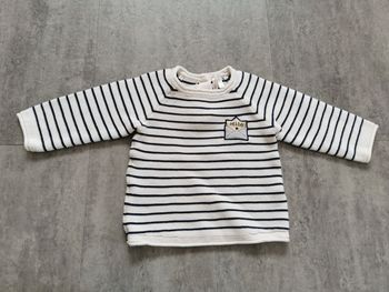 Pull rayé Marinière bébé fille 6 mois