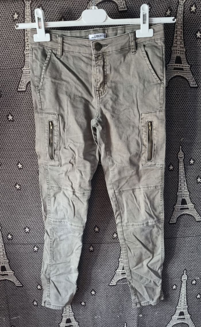 Jean kaki multiples poches 12ans