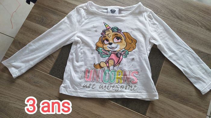 Tee shirt manches longues 3 ans Pat patrouille