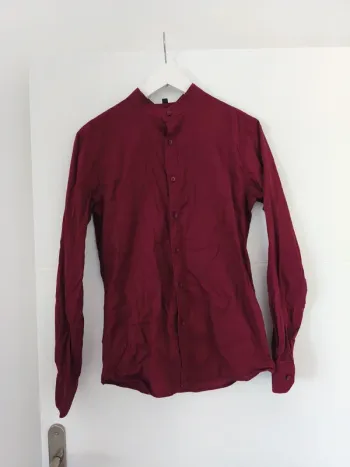 Chemise homme bordeau