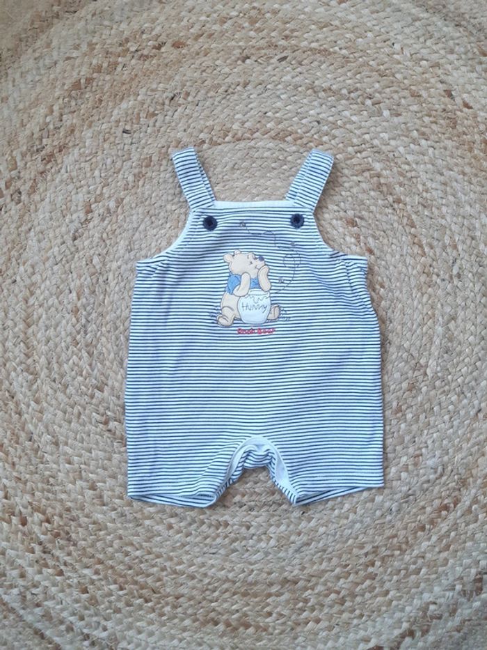 Salopette rayée Winnie l'ourson Disney 1 mois