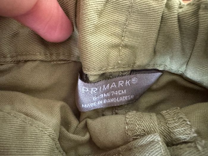 Ensemble savane Primark 6 9 12 mois très bon état bébé garçon short t shirt - photo numéro 3