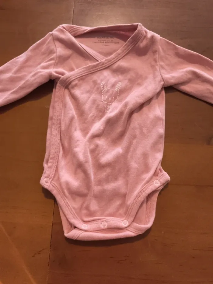Lot de 2 bodies manches longues bébé 3 mois Bout'chou bio - photo numéro 4