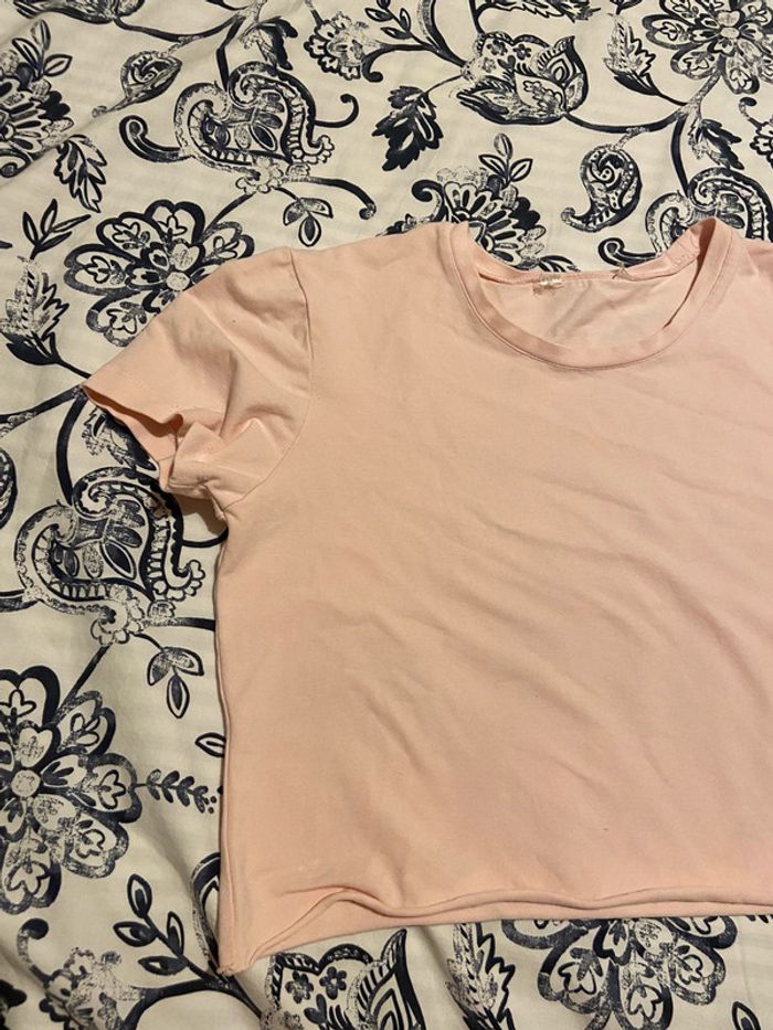 Tee shirt rose pale