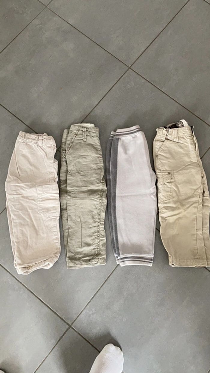 Lot ensemble vêtement pantalon jean cargo 3 ans garcon - photo numéro 2