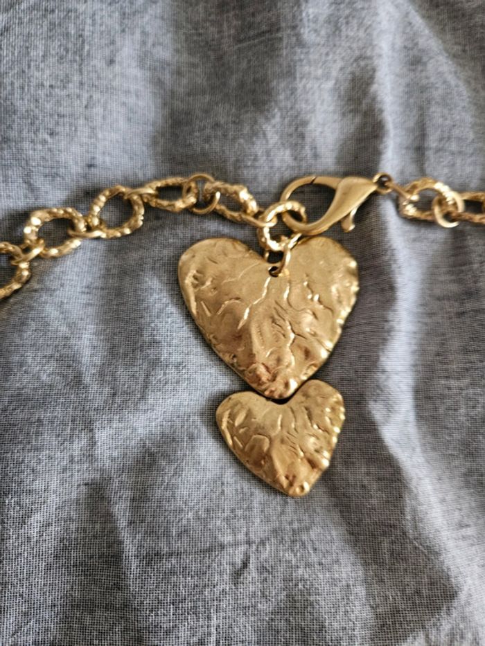 Sublime ceinture chaine dorée à cœurs Zara - photo numéro 4