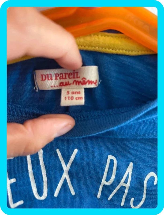 Beau t-shirt manches longues 5 ans DPAM - photo numéro 3