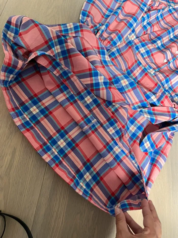 Robe portefeuille fermé à carreaux t.36 - photo numéro 7