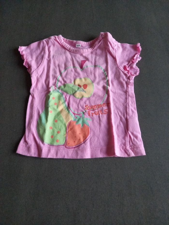 Tee shirt rose 18 mois