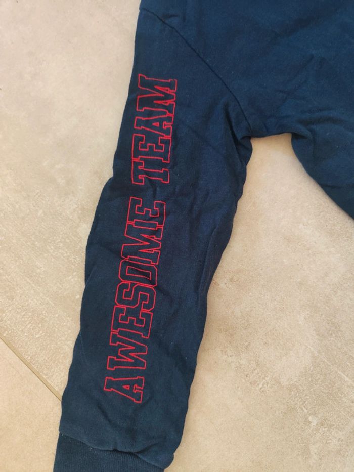 2 ensembles jogging t-shirt manches longues pantalon et polo marine taille 5 ans Zara c&a - photo numéro 7