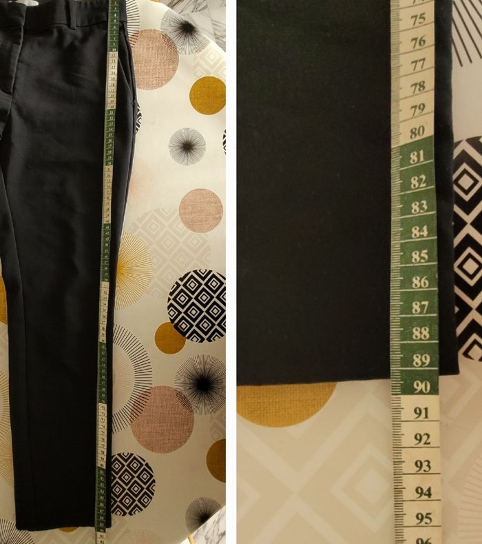 H&M Pantalon Noir TM/TFr38-Noir-Coupe Ajustée&Taille Elastiquée - photo numéro 6